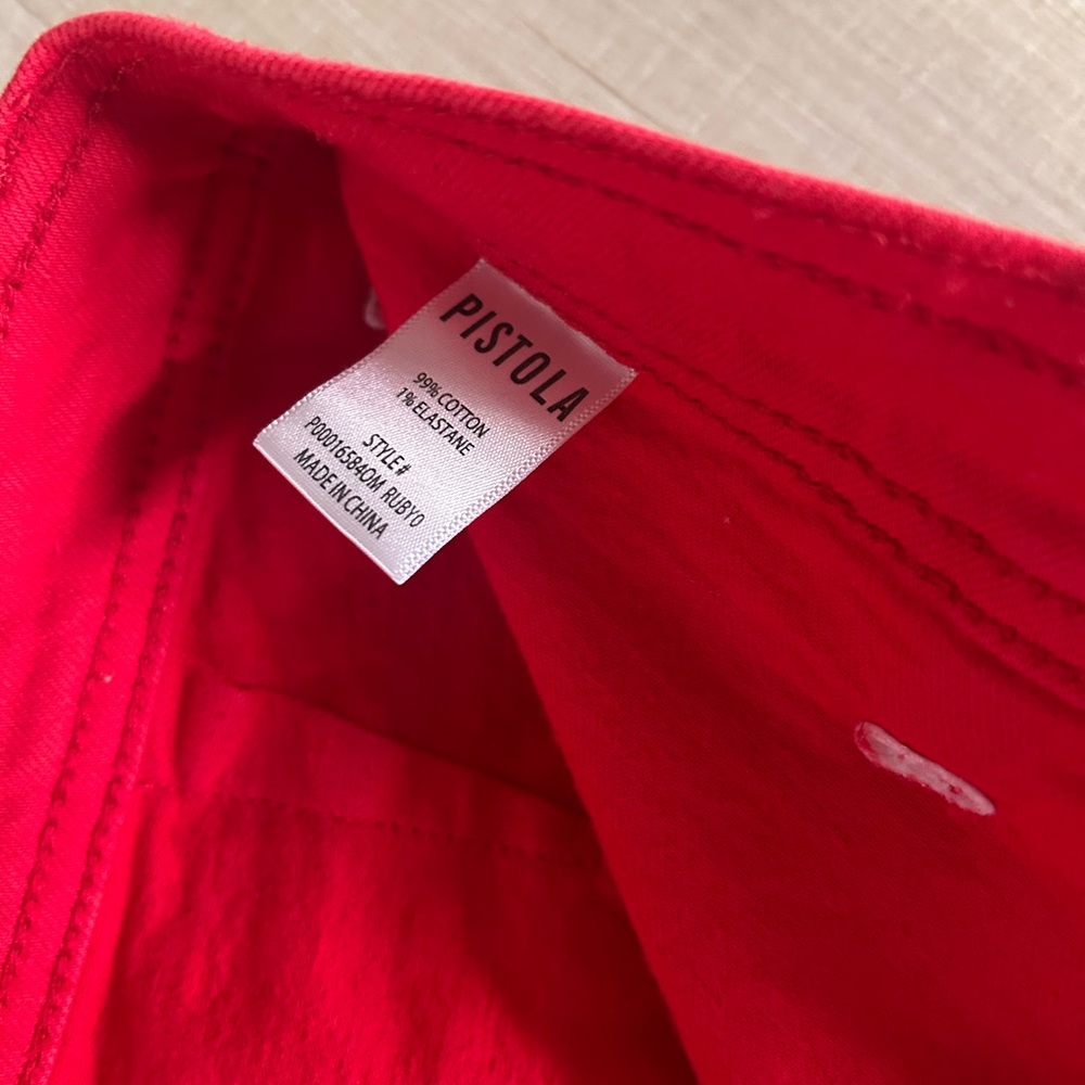 Pistola Penny Crop Wide Leg in Ruby - Size 27 - Picture 5 of 9